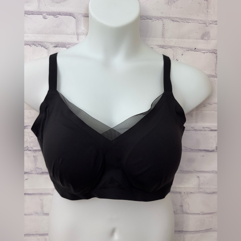 Honeylove Cross Over Bra Black 2X‎ Wire Free Comfort Convertible